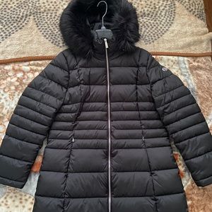 Calvin Klein - Quilted Faux Fur Trimmed Parka